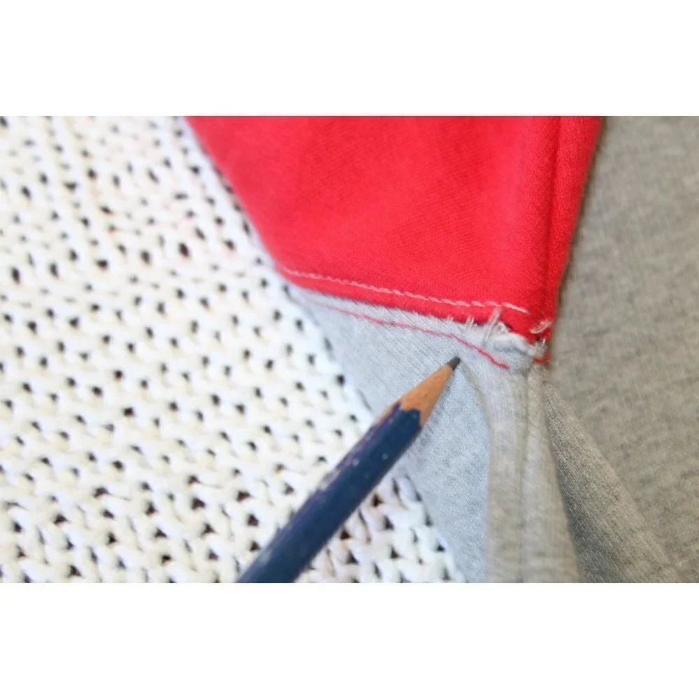 VTG No Fear Hooded Sweatshirt Grey & Red Long Sleeve Color block Pull on Size L?